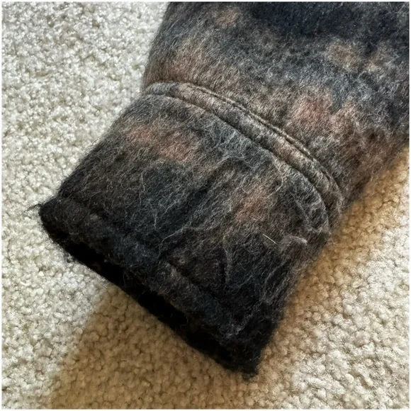 Avec Les Filles Longline Plaid Fuzzy Shacket S - Picture 12 of 16